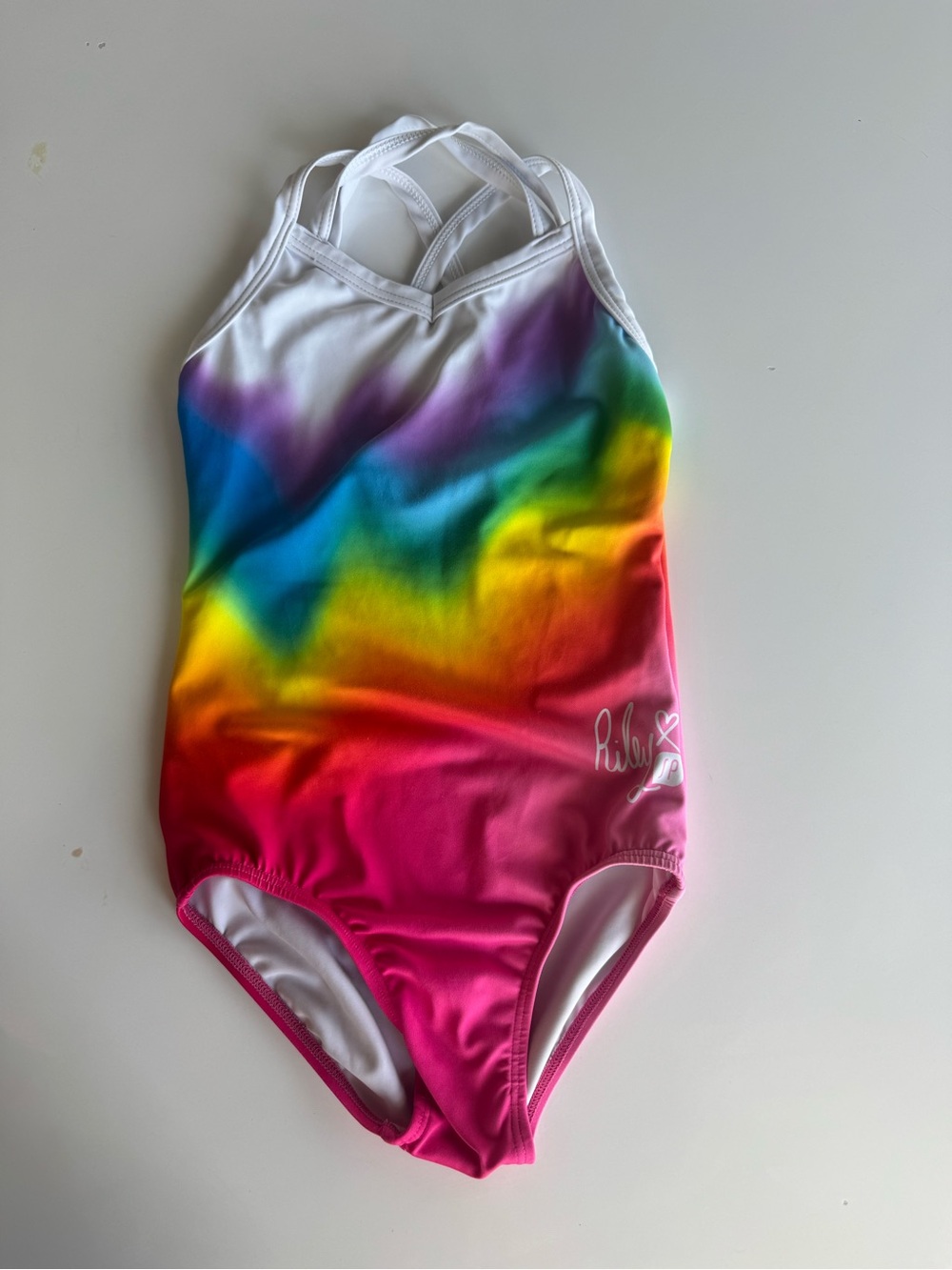 Sylvia P Riley Collection Ombre Rainbow Leotard